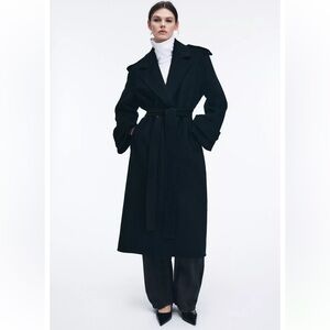 ZARA LONG WOOL BLEND COAT ZW COLLECTION LIMITED EDITION